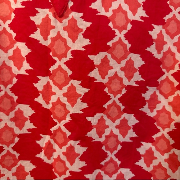 Caribbean Joe Women’s Tunic Top Blouse Size Small Swim Cover Up Pink White - Picture 7 of 9